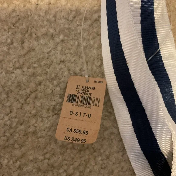 PINK VS Navy Blue Soft Velour Ribbed Shoulder Bag (NWT)& PINK Nation Knit Beanie - Picture 8 of 12